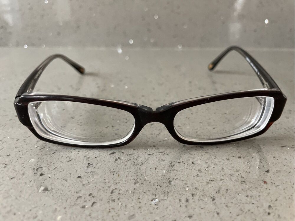 KONISHI C50 Brown 51-18-140 Rectangle Eyeglass Frames ONLY Japan Flex Hinges